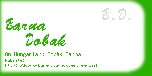 barna dobak business card